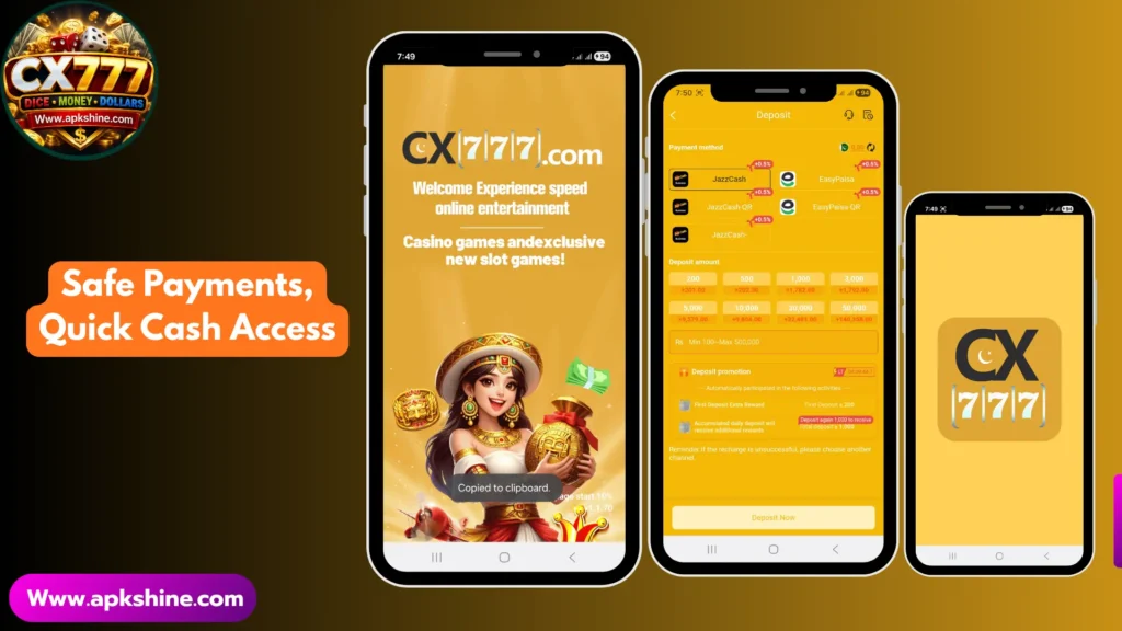 cx777 easypaisa JazzCash 
