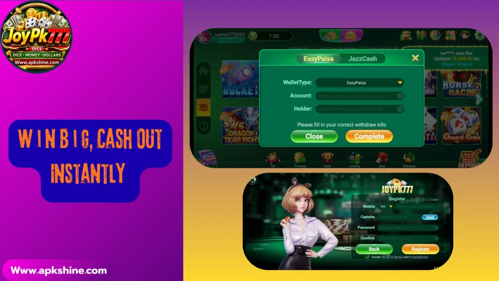 JoyPK777 Game APK Withdrawal